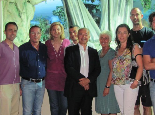 Sindaco e Giunta di Cattolica  al primo pasto delle lontre