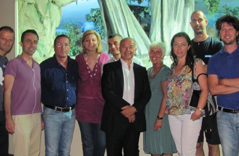 Sindaco e Giunta di Cattolica  al primo pasto delle lontre