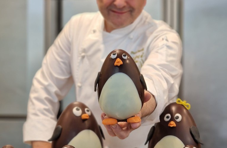 Il pinguino Bilù ispira Cioccobilù, la dolce creazione di Fabbrica di Cioccolato Staccoli